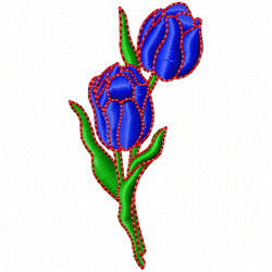 Flowers And Tree Embroidery Design 1